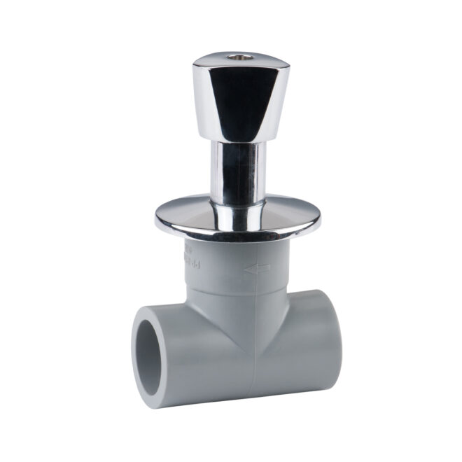 Extended stop valve with metal decorative cover