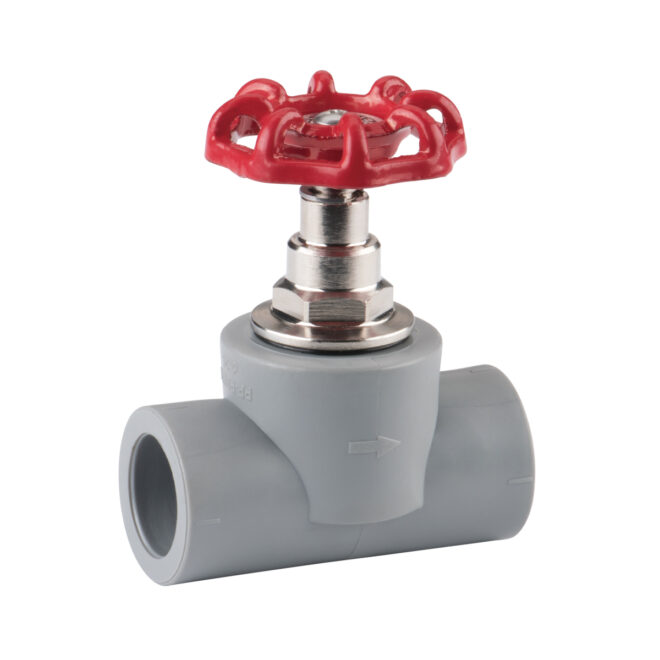 Red hand wheel stop valve
