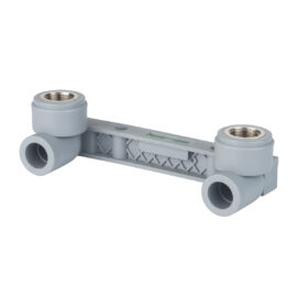 Wall mounting group with tap connectors with level