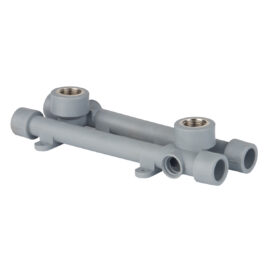Wall mounting group with tap connectors