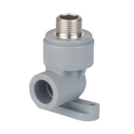 Slidding External thread elbow with feet