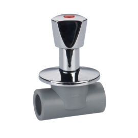 Concealed stop valve with metal decorative cover (three-piece-set)