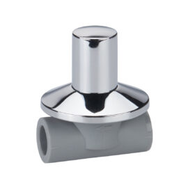 Hidden-type stop valve with metal decorative cover (two-piece set)