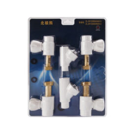 PP-R long external wall mounted furnace valve assembly