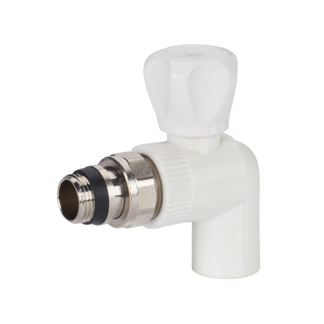 Hand wheel type radiator ball angle stop valve