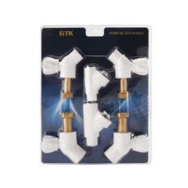 PP-R 45° long external set wall mounted stove assembly