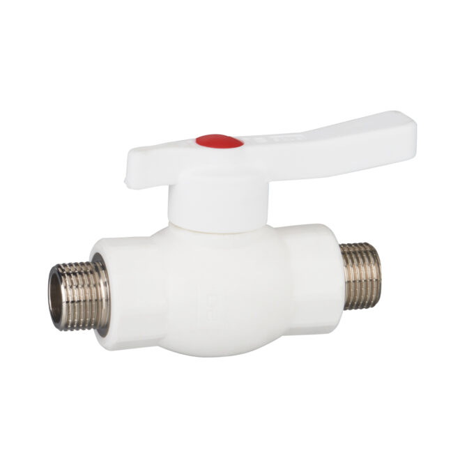 Double male thread ball valve